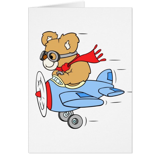 Pilot- nalle hälsningskort (Framsidan)