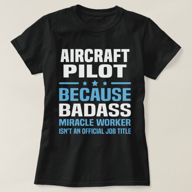 Pilot över luftfartyg t shirt (Design framsida)