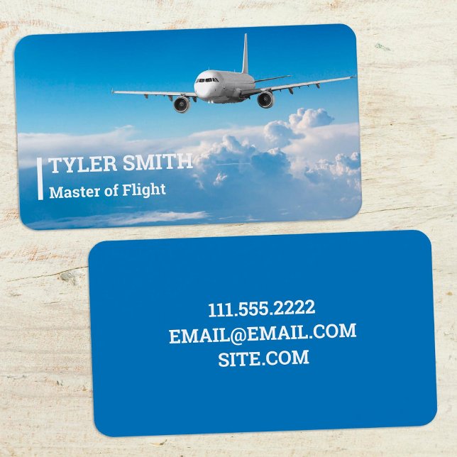Pilot över luftfartyg visitkort (Aircraft Pilot Business Cards)