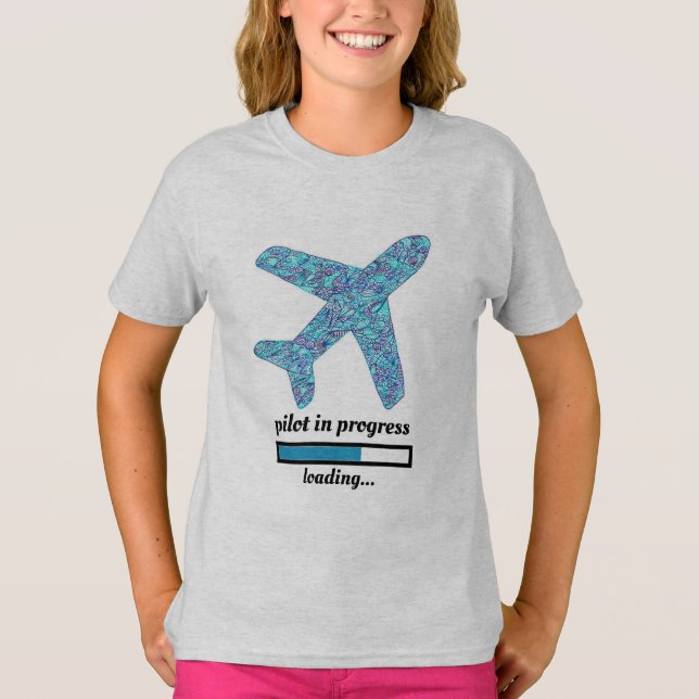 "Pilot Pågående" Flygplan T-Shirt (Framsida)