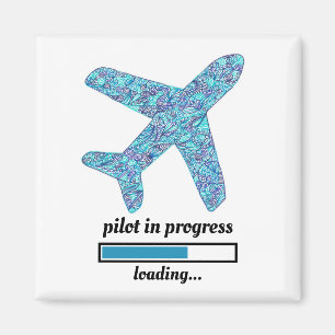 "Pilot Pågående" Flygplanets magnet