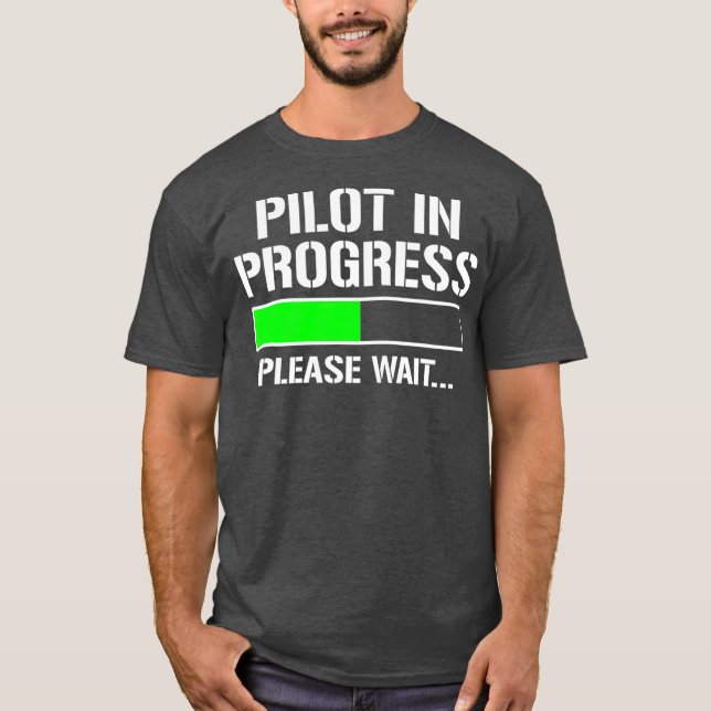 Pilot Pågående flygskola Student T Shirt (Framsida)