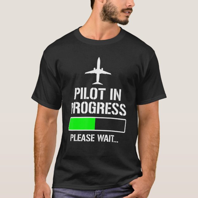 Pilot Pågående flygskola Student T Shirt (Framsida)