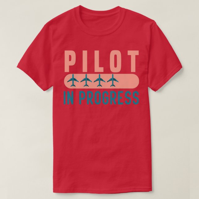 Pilot Pågående - Funny pilot Student Studenten T Shirt (Design framsida)