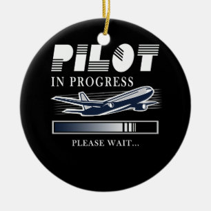 Pilot pågår Vänta på framtida pilotcertifiering Julgransprydnad Keramik