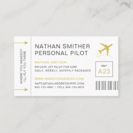 Pilot-pass för passagerartrafik på Jet Visitkort