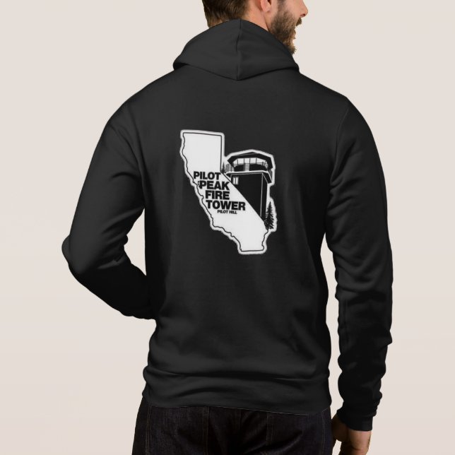 Pilot Peak Zip Up Hoodie T Shirt (Baksida)