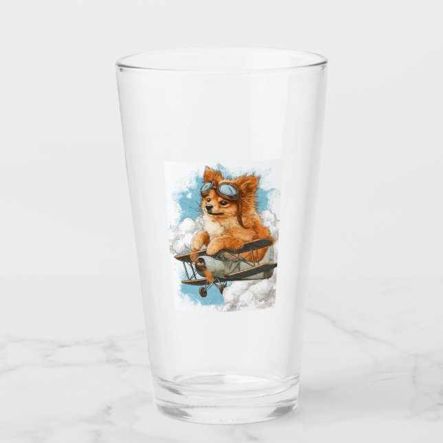 Pilot Pomeranian � Flygande Ess Hund Glaskopp (Framsida)