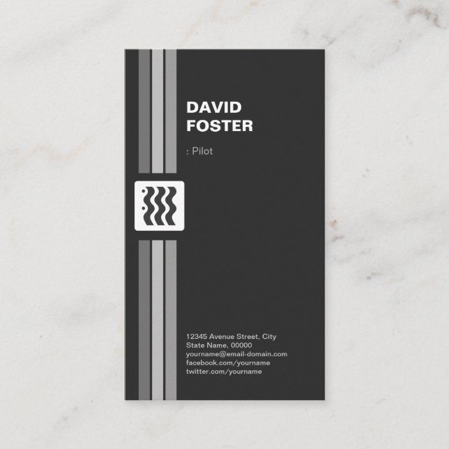 Pilot - Premium Dubbla Side Visitkort (Framsida)
