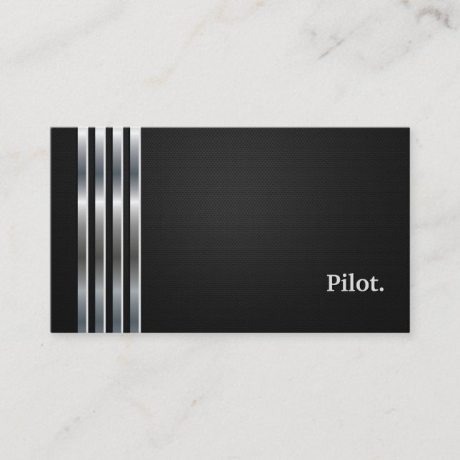 Pilot Professionell Black Silver Visitkort (Framsida)