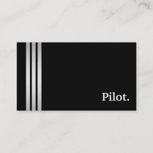Pilot- professionell för svart & för silver visitkort