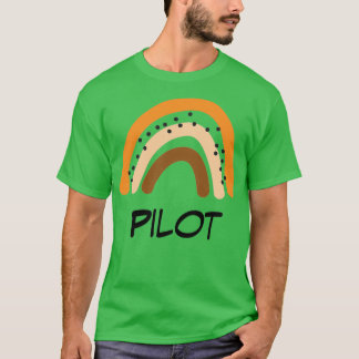 Pilot Rainbow Gift Funny Present Idea For Pilot T Shirt