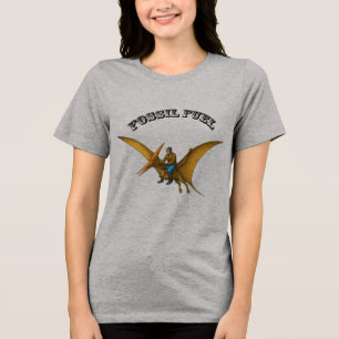 Pilot Riding på en flygande Pterosaur Dinosaur URM T Shirt