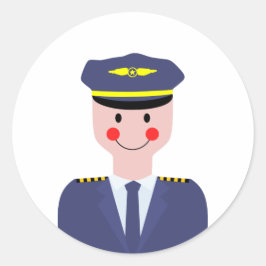 Pilot Runt Klistermärke