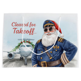 Pilot Santa is Flying for Christmas in the Sky