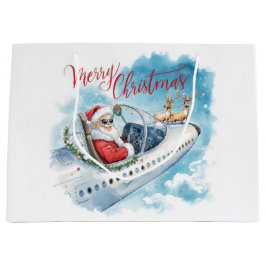 Pilot Santa is Flying for Christmas in the Sky