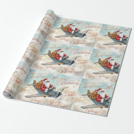 Pilot Santa is Flying for Christmas in the Sky  Presentpapper
