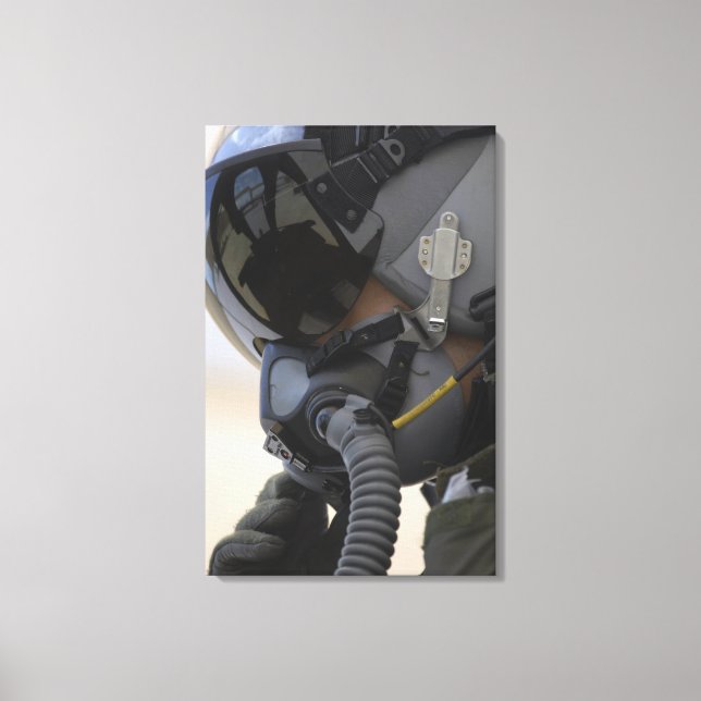 Pilot sitter i A-10 Thunderbolt II Canvastryck (Framsida)