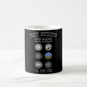 Pilot Sixpack Flight Instructor Pilot Trainer CFI Kaffemugg
