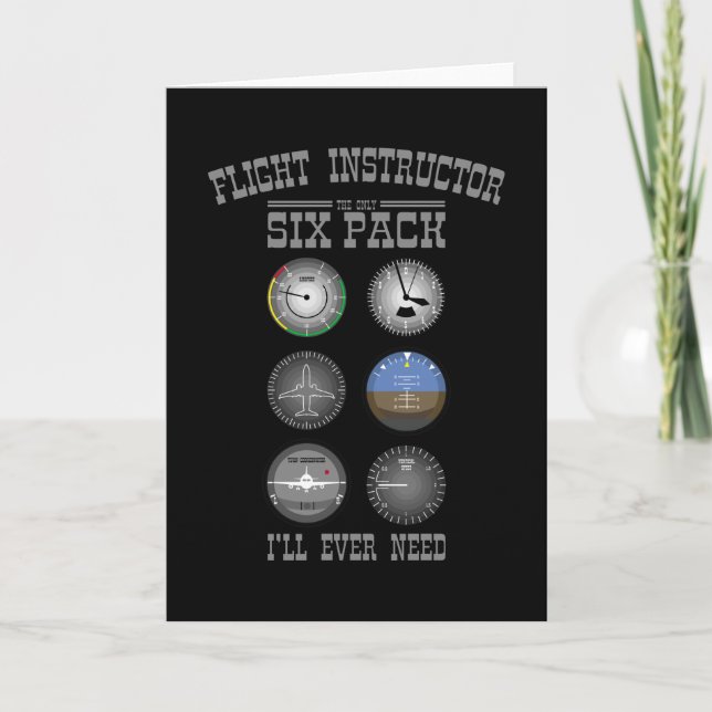 Pilot Sixpack Flight Instructor Pilot Trainer CFI Kort (Framsida)