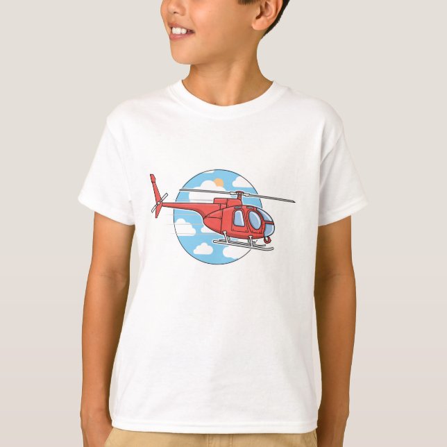 Pilot- skjorta för helikopter t shirt (Framsida)