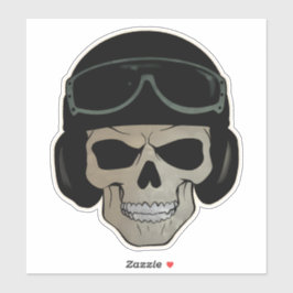 Pilot Skull Klistermärken