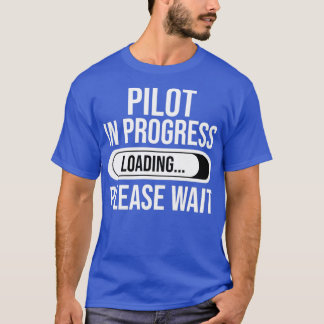 Pilot som är under inläsning Vänta på att lossna P T Shirt