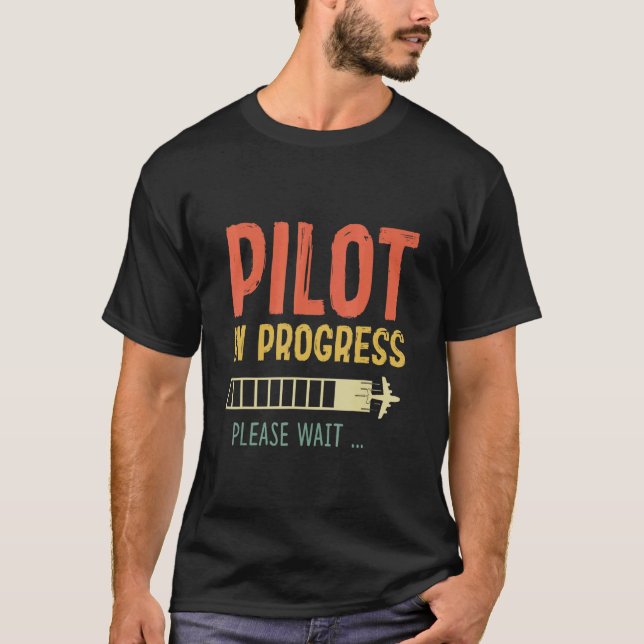 Pilot som är under utveckling Flygplanets framtida T Shirt (Framsida)