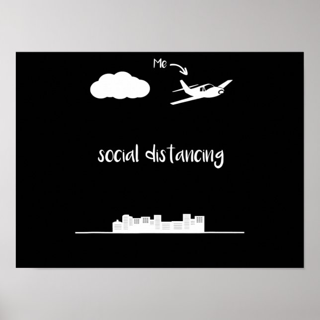 Pilot som flyger det här är jag Social som Avstånd Poster (Framsidan)