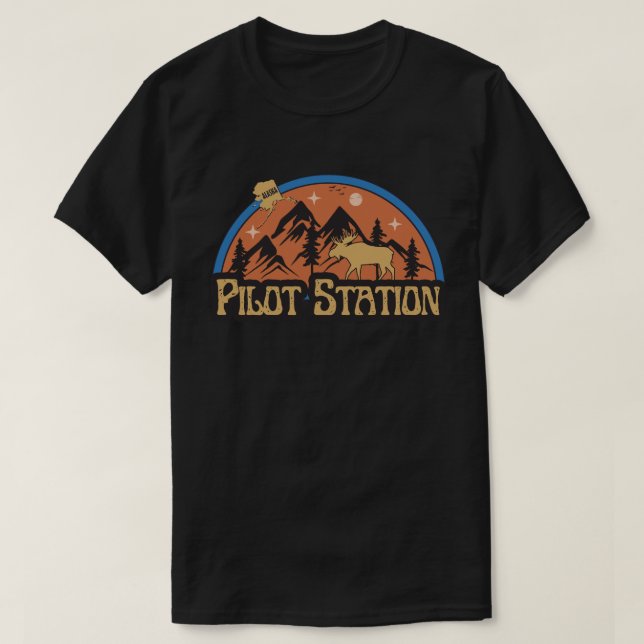Pilot Station, Alaska-Tröja T-Shirt (Design framsida)
