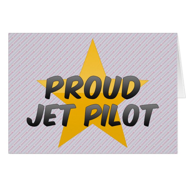 Pilot- stolt jet hälsningskort (Framsidan Horizontal)