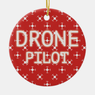 Pilot- surr julgransprydnad keramik