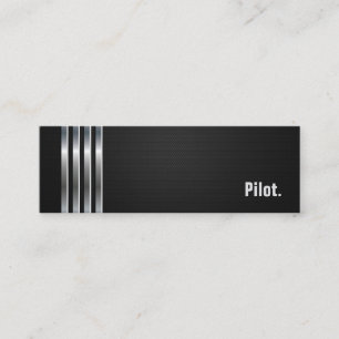 Pilot - Svarta Silver Rand Mini Visitkort