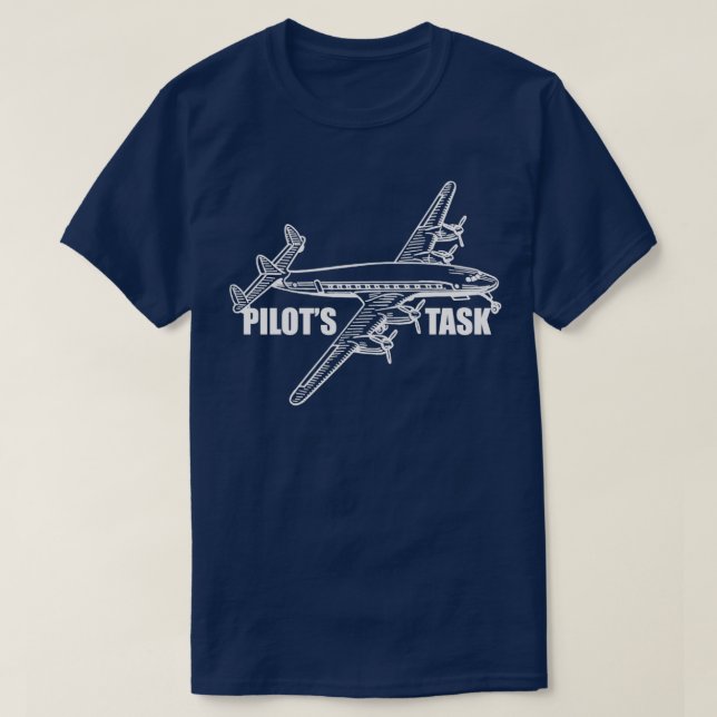 Pilot Task Flugzeug Propellermaschine Geschenk T Shirt (Design framsida)