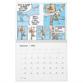 Pilot Tecknad Aviation Calendar Kalender