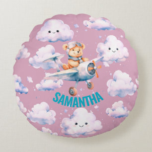 Pilot Teddy Pillow Rund Kudde