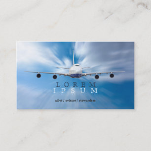 Pilot- transport för himmel för visitkort