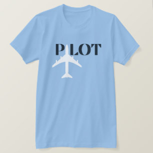Pilot Typografi & flygplan, Flyg, Minimalistisk T Shirt