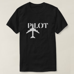 Pilot Typografi & flygplan, Flyg, Minimalistisk T Shirt