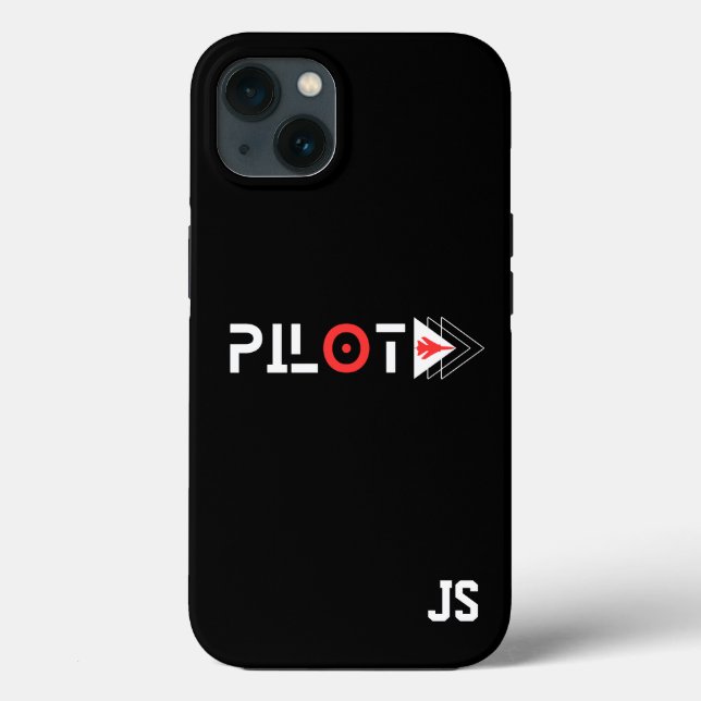 Pilot-typografi & Jetplan,Monogram,Enkel (Baksida)