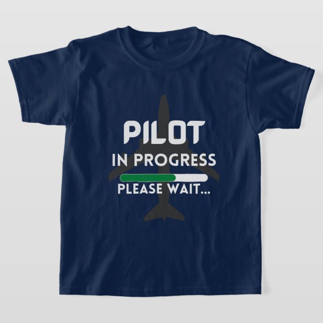pilot under arbete i framtida pilotflygplan t shirt (Laydown)
