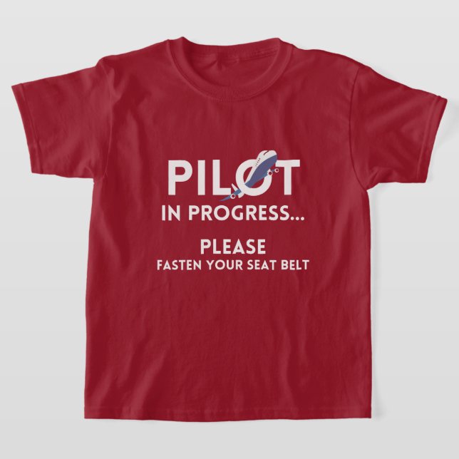 pilot under arbete i framtida pilotflygplan t shirt (Laydown)