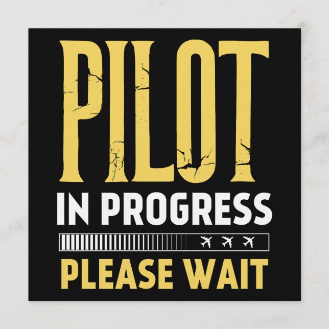 Pilot under utbildning – Flygplansdesign med laddn Inbjudningar (Framsida)