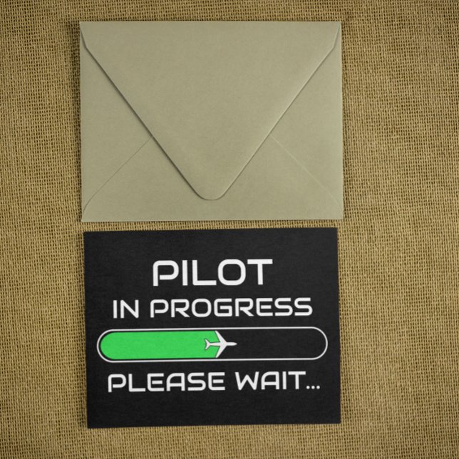 Pilot under Utbildning Rolig Flygskola Inbjudningar (PIlot in Progress Funny Aviation Flight School Invitation)