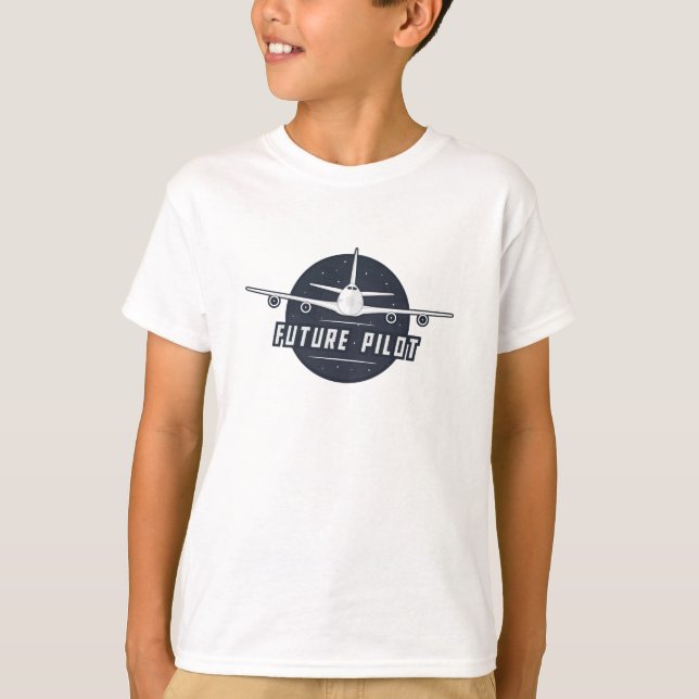 Pilot- ungeskjorta för framtid t shirt (Framsida)