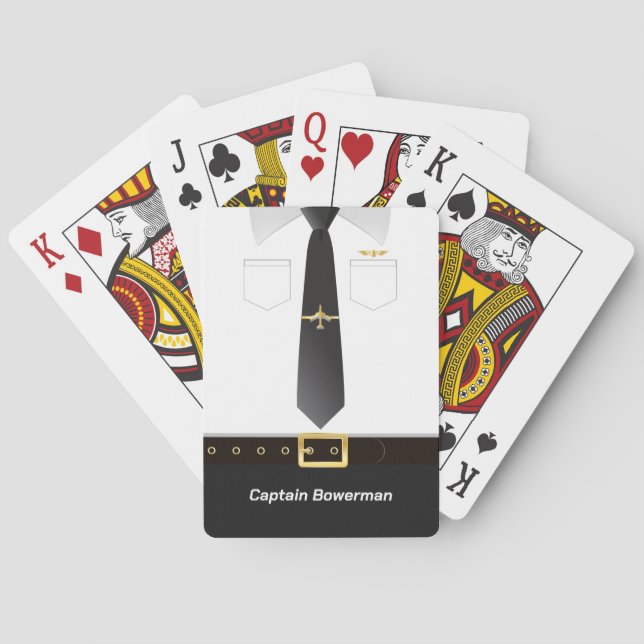 Pilot Uniform Personlig Aviator Casinokort (Baksidan)