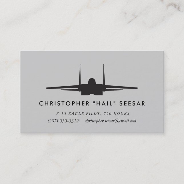 Pilot- väldig örn F-15 Visitkort (Framsida)