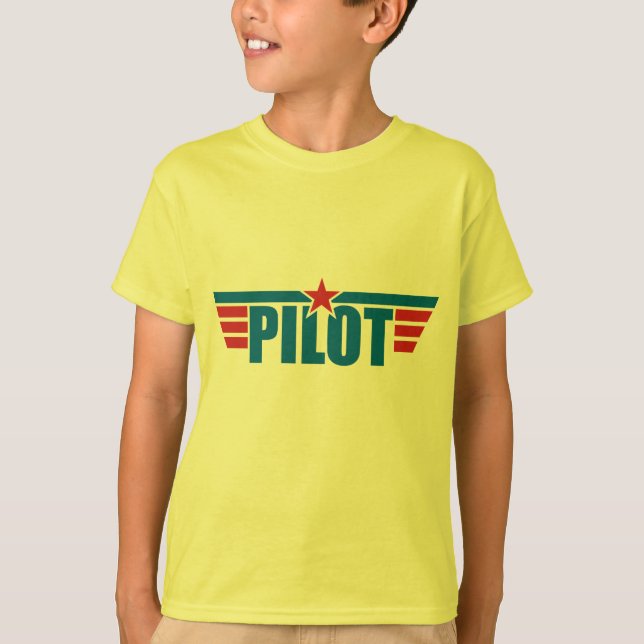 Pilot Vingar-bricka - Luftfart T-shirt (Framsida)