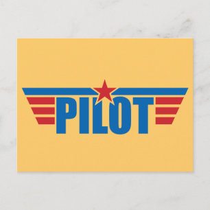 Pilot Vingar-bricka - Luftfart Vykort