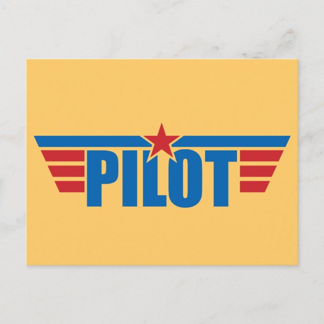 Pilot Vingar-bricka - Luftfart Vykort (Framsida)